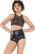 Wetlook High Waisted Booty Short