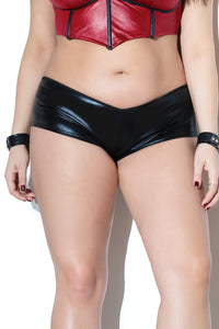 Coquette Wetlook Stretch Short in Black  from SexyShoes.com
