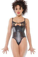 Wetlook Teddy With Mesh Detail