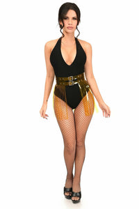 Daisy Corsets Yellow Clear Fringe Skirt in Clear 