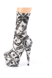 Pleaser ADORE-1002DP Exotic Boot in White Fabric