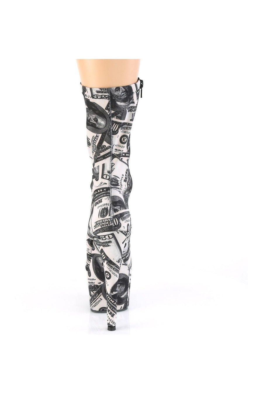 Pleaser ADORE-1002DP Exotic Boot in White Fabric