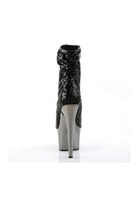 Pleaser ADORE-1008SQ Platform Boot in Black Sequins