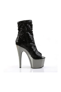 Pleaser ADORE-1008SQ Platform Boot in Black Sequins