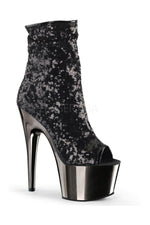 ADORE-1008SQ Platform Boot  | Black Sequins
