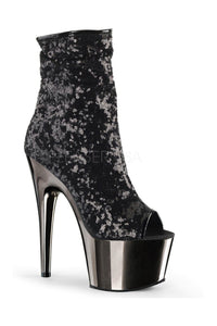 Pleaser ADORE-1008SQ Platform Boot in Black Sequins from SexyShoes.com
