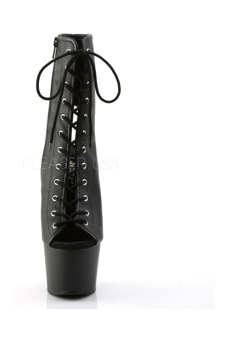 Pleaser ADORE-1016 Platform Boot in Black Faux Leather