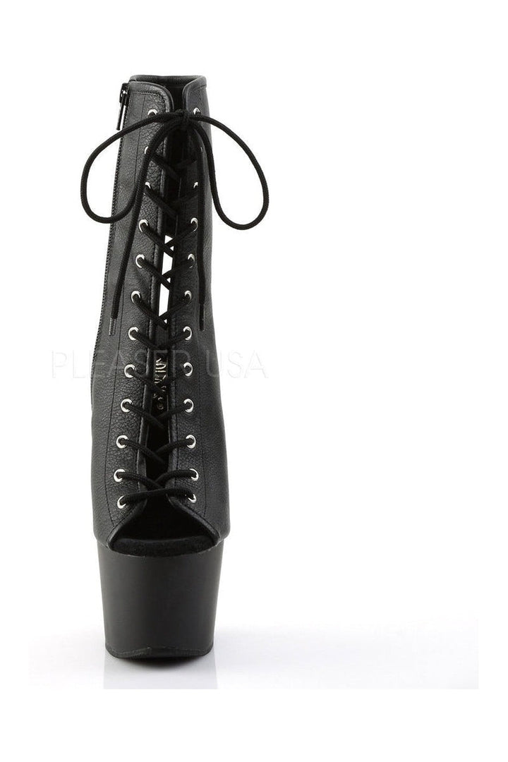 ADORE-1016 Platform Boot  | Black Faux Leather