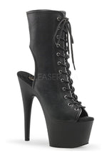 ADORE-1016 Platform Boot  | Black Faux Leather