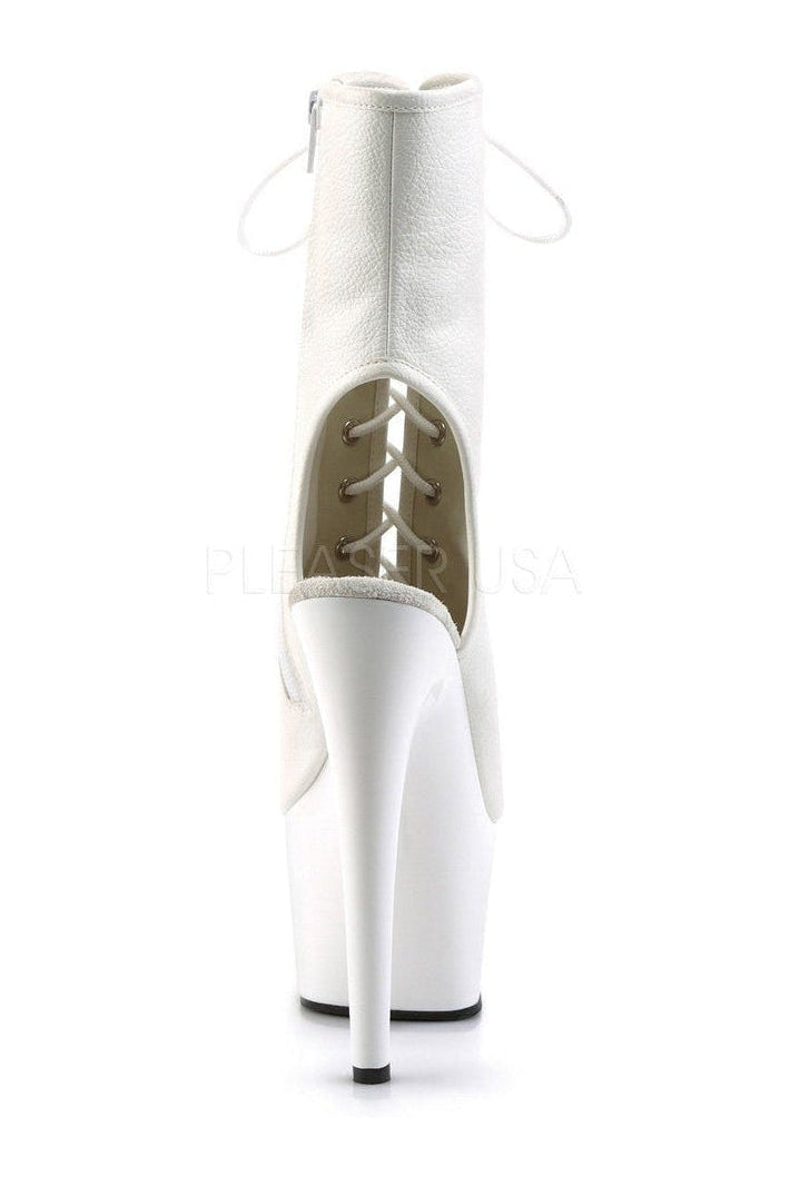 Pleaser ADORE-1016 Platform Boot in White Faux Leather