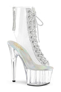 ADORE-1016C-2 Exotic Ankle Boot | Clear Vinyl