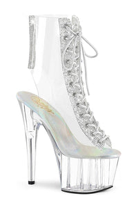 Pleaser ADORE-1016C-2 Exotic Ankle Boot in Clear Vinyl from SexyShoes.com