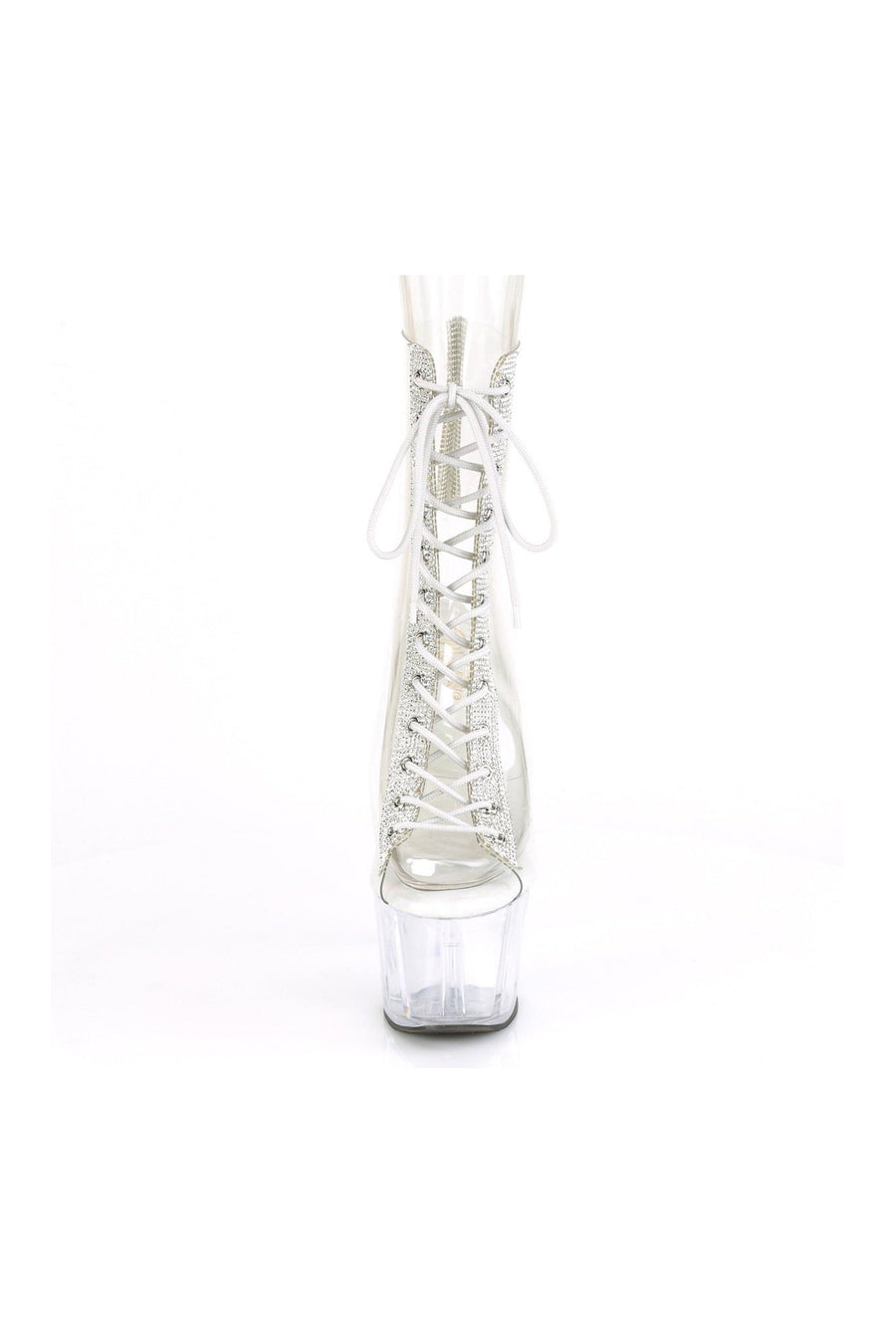Pleaser ADORE-1016C-2 Exotic Ankle Boot in Clear Vinyl