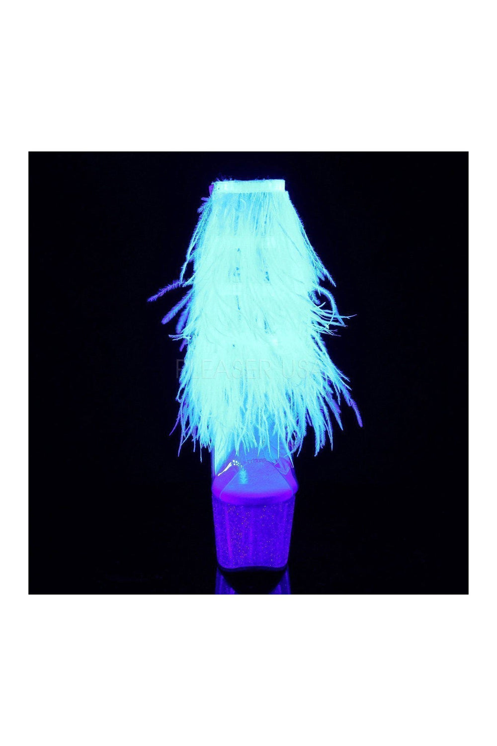 Pleaser ADORE-1017MFF Platform Boot in Clear Vinyl