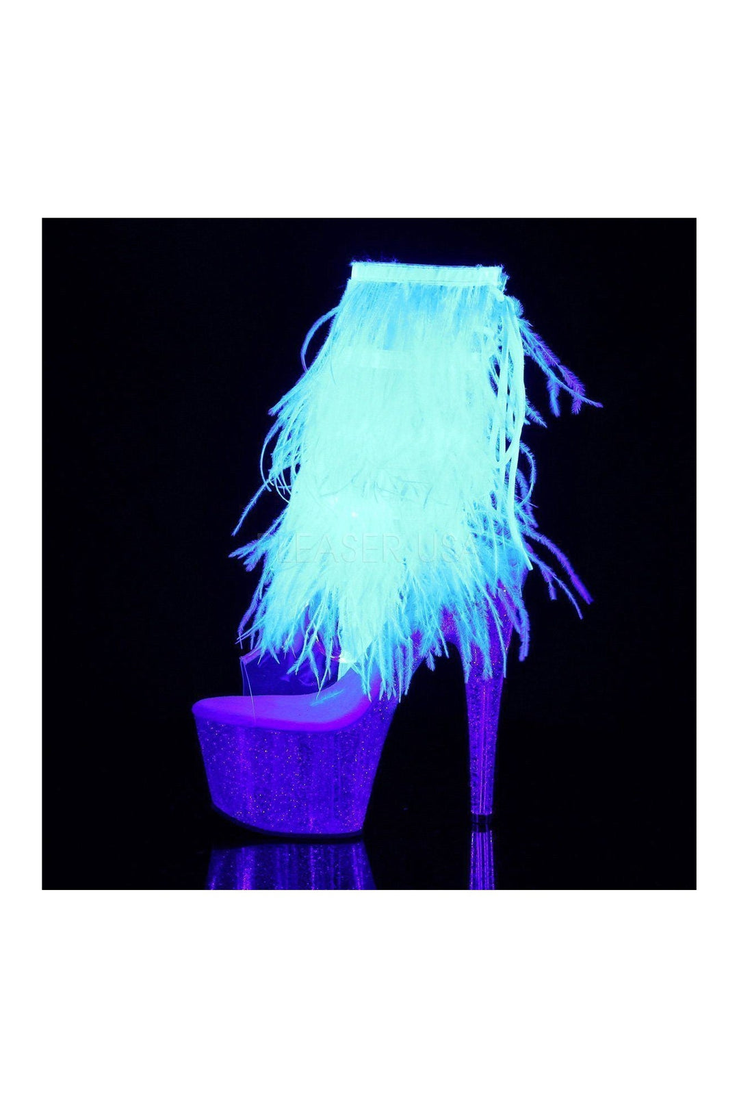 Pleaser ADORE-1017MFF Platform Boot in Clear Vinyl