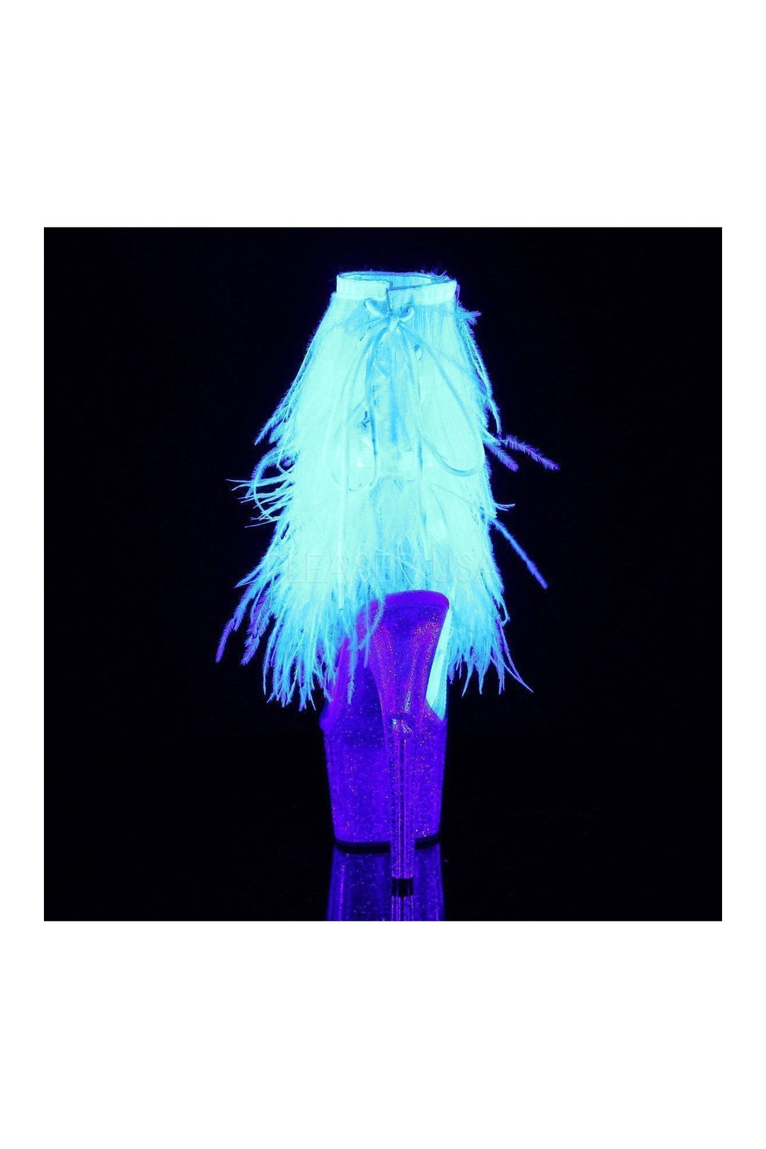 ADORE-1017MFF Platform Boot | Clear Vinyl-Pleaser-Ankle Boots-SEXYSHOES.COM