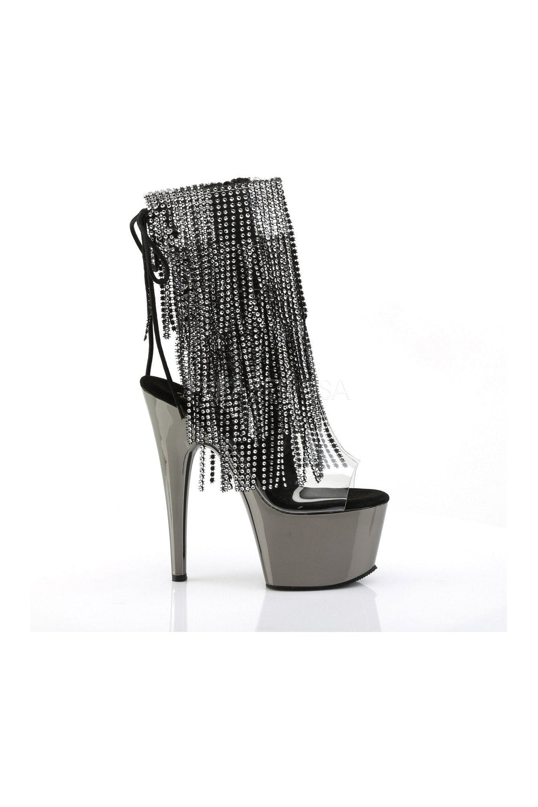 Pleaser ADORE-1017RSF Platform Boot in Black Vinyl