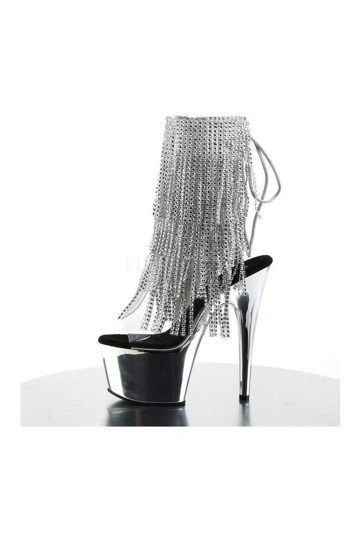 ADORE-1017RSF Platform Boot | Clear Vinyl-Pleaser-Ankle Boots-SEXYSHOES.COM