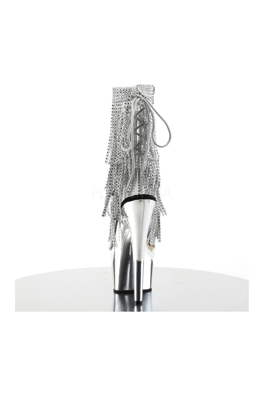 Pleaser ADORE-1017RSF Platform Boot in Clear Vinyl