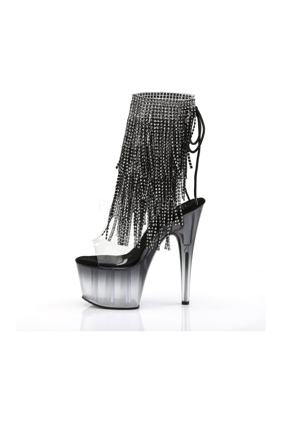 Pleaser ADORE-1017RSFT Platform Boot in Black Vinyl