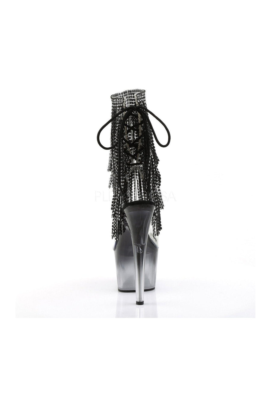 Pleaser ADORE-1017RSFT Platform Boot in Black Vinyl