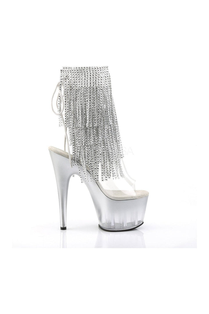 ADORE-1017RSFT Platform Boot | Clear Vinyl-Pleaser-Ankle Boots-SEXYSHOES.COM