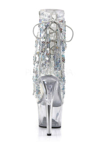 Pleaser ADORE-1017SQF Platform Boot in Clear Vinyl