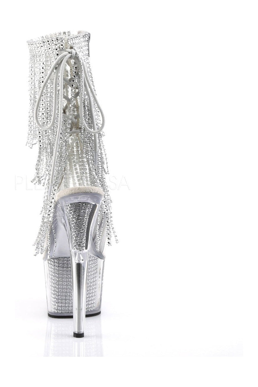 Pleaser ADORE-1017SRS Platform Boot in Clear Vinyl