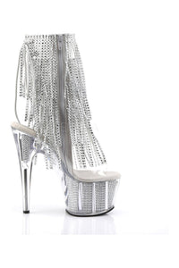 Pleaser ADORE-1017SRS Platform Boot in Clear Vinyl