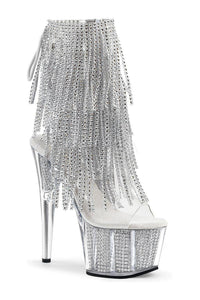 Pleaser ADORE-1017SRS Platform Boot in Clear Vinyl from SexyShoes.com