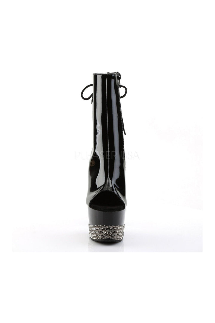 ADORE-1018-3 Platform Boot  | Black Patent
