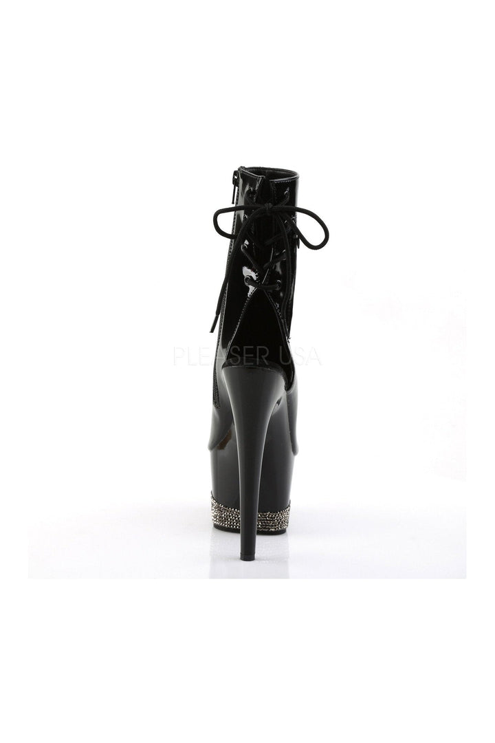 ADORE-1018-3 Platform Boot | Black Patent-Pleaser-Ankle Boots-SEXYSHOES.COM