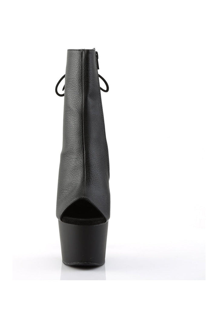ADORE-1018 Platform Boot  | Black Faux Leather