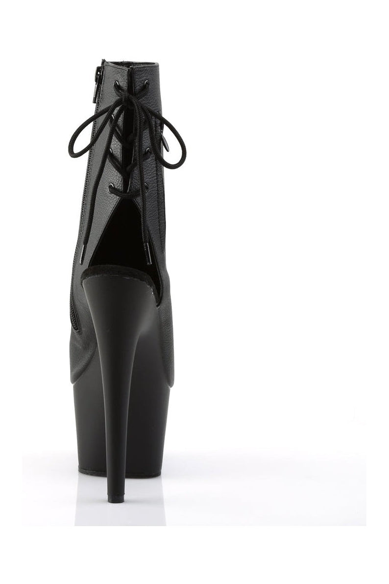 Pleaser ADORE-1018 Platform Boot in Black Faux Leather