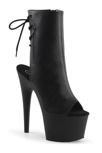 Pleaser ADORE-1018 Platform Boot in Black Faux Leather from SexyShoes.com