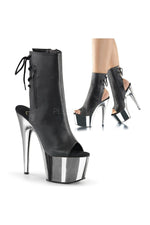 ADORE-1018 Platform Boot  | Black Faux Leather