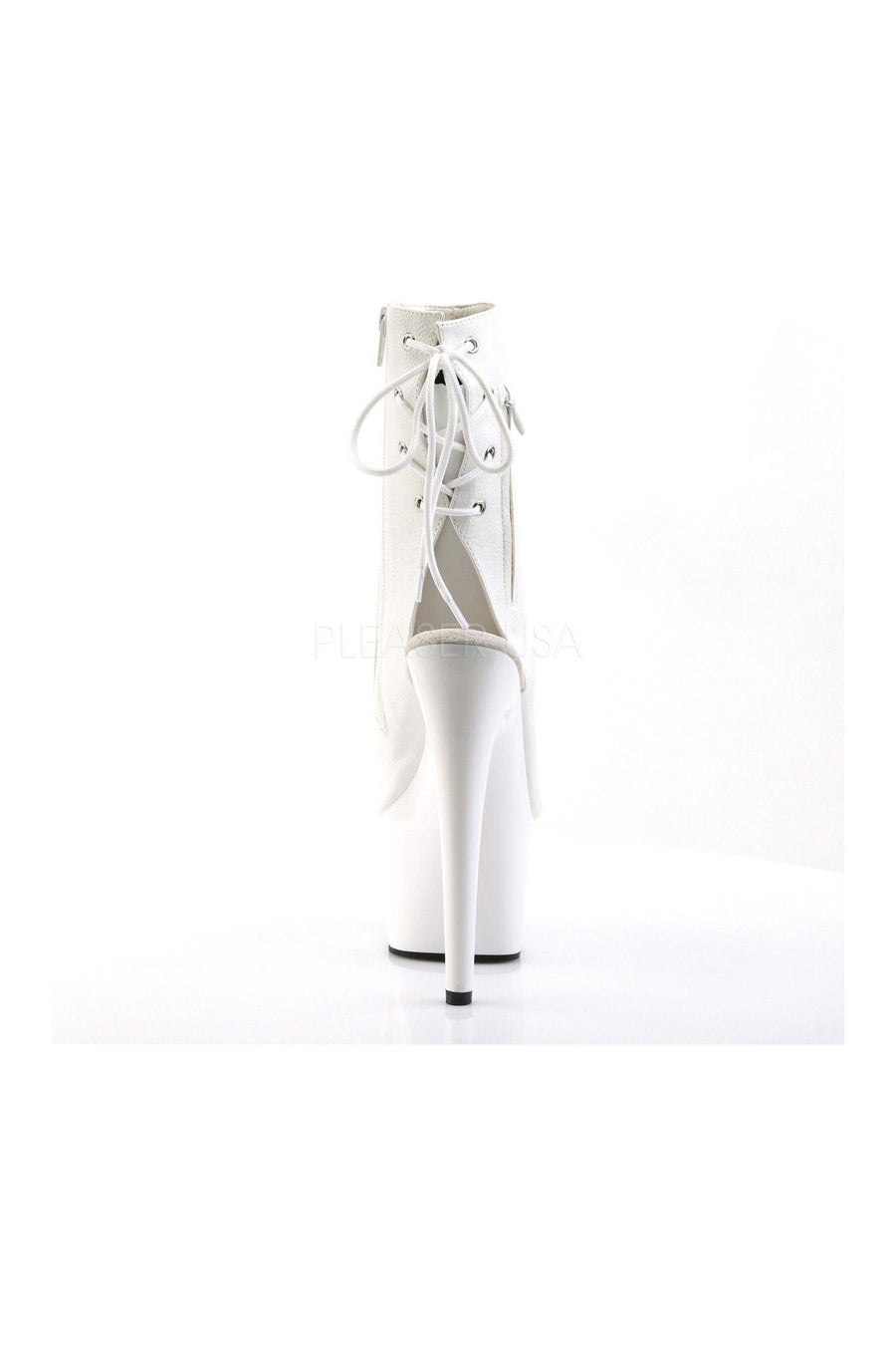 Pleaser ADORE-1018 Platform Boot in White Faux Leather