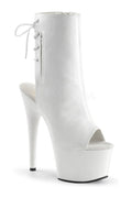 ADORE-1018 Platform Boot  | White Faux Leather