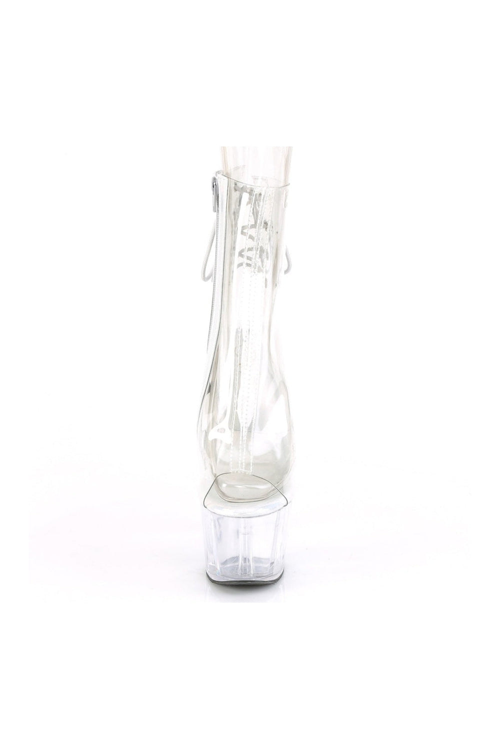 Pleaser ADORE-1018C Exotic Boot in Clear Vinyl