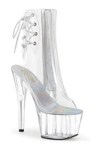 Pleaser ADORE-1018C Exotic Boot in Clear Vinyl from SexyShoes.com