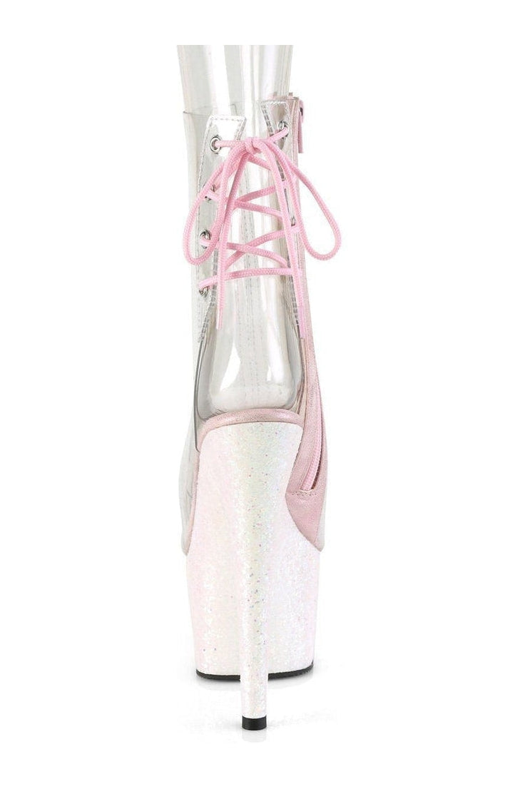 Pleaser ADORE-1018C Exotic Boot in Clear Vinyl