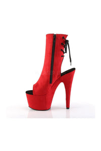 Pleaser ADORE-1018FS Platform Boot in Red Faux Leather
