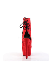 Pleaser ADORE-1018FS Platform Boot in Red Faux Leather