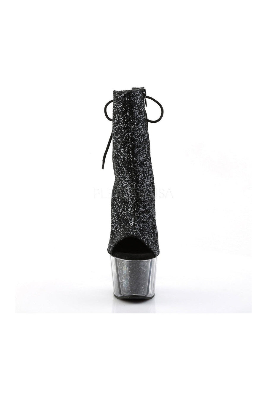 Pleaser ADORE-1018G Platform Boot in Black Glitter
