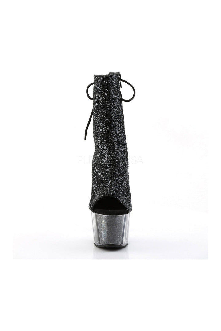 ADORE-1018G Platform Boot  | Black Glitter