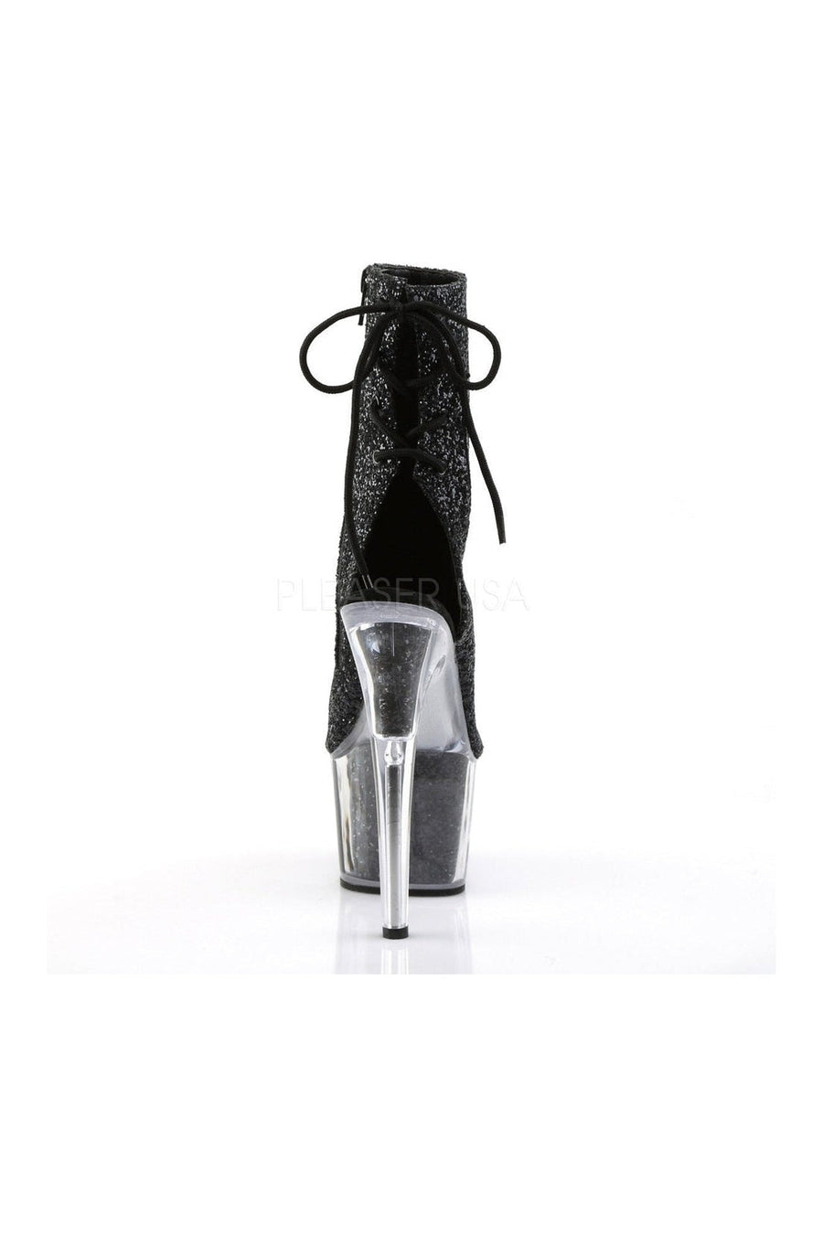 Pleaser ADORE-1018G Platform Boot in Black Glitter