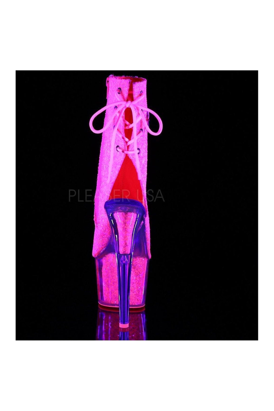 Pleaser ADORE-1018G Platform Boot in Neon Glitter
