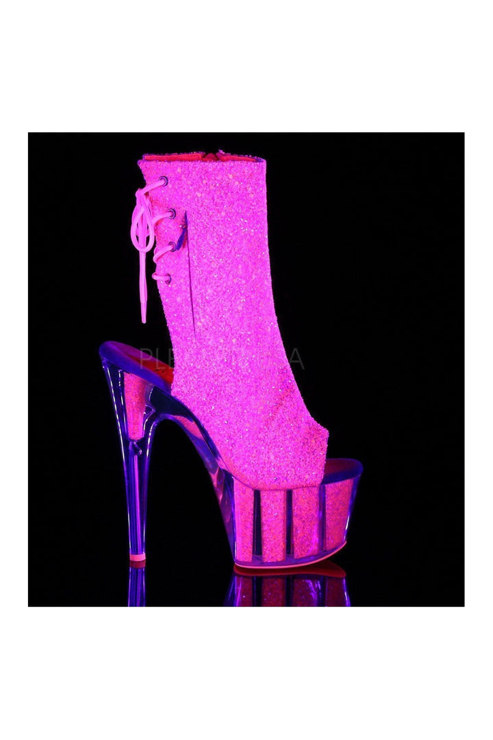 ADORE-1018G Platform Boot | Neon Glitter-Pleaser-Ankle Boots-SEXYSHOES.COM