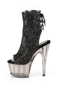 Pleaser ADORE-1018GT Exotic Boot in Black Glitter