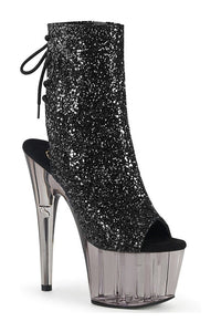 Pleaser ADORE-1018GT Exotic Boot in Black Glitter from SexyShoes.com